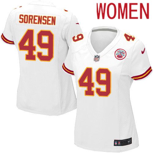 Women Kansas City Chiefs #49 Daniel Sorensen Nike White Player Game NFL Jersey->women nfl jersey->Women Jersey